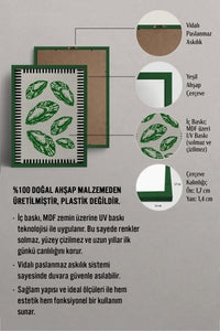 HOMEPACK Ahşap Çerçeveli Tablo Çerçeveli Poster Sanatsal Modern Duvar Dekoru BEK-8044