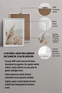 HOMEPACK Ahşap Çerçeveli Tablo Çerçeveli Poster Sanatsal Modern Duvar Dekoru BEK-8045