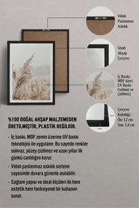 HOMEPACK Ahşap Çerçeveli Tablo Çerçeveli Poster Sanatsal Modern Duvar Dekoru BEK-8045