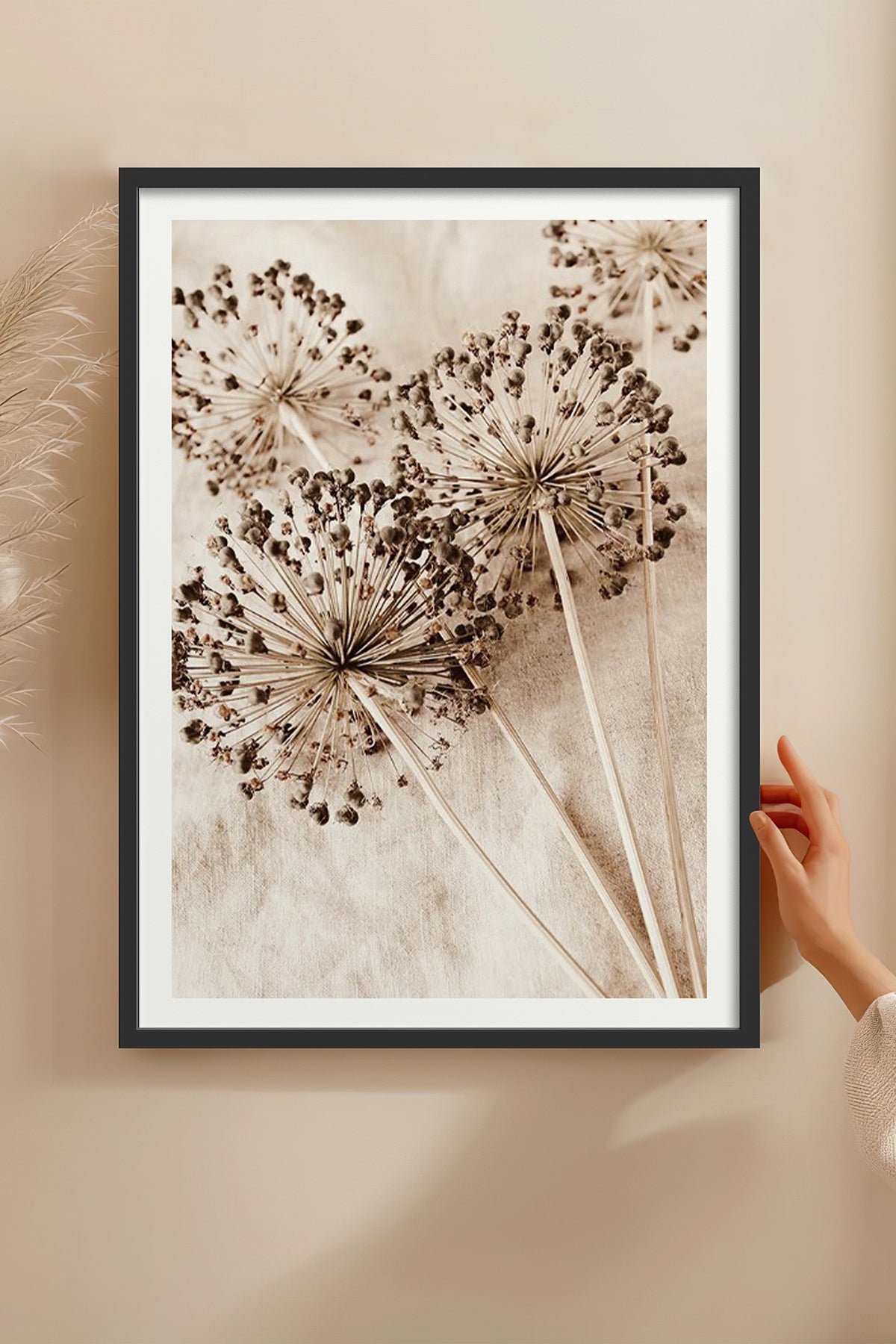 HOMEPACK Ahşap Çerçeveli Tablo Çerçeveli Poster Sanatsal Modern Duvar Dekoru BEK-8046