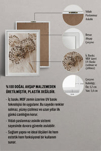 HOMEPACK Ahşap Çerçeveli Tablo Çerçeveli Poster Sanatsal Modern Duvar Dekoru BEK-8046