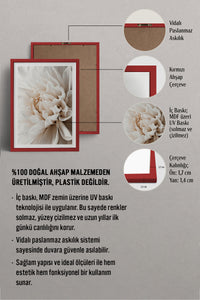 HOMEPACK Ahşap Çerçeveli Tablo Çerçeveli Poster Sanatsal Modern Duvar Dekoru BEK-8047