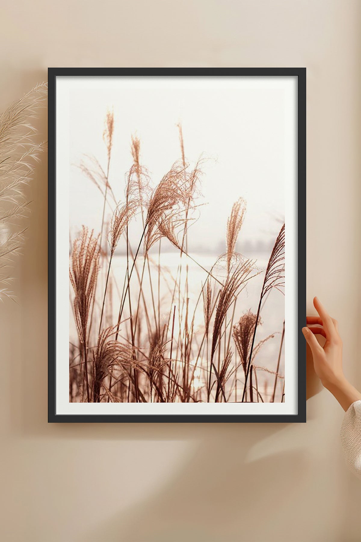 HOMEPACK Ahşap Çerçeveli Tablo Çerçeveli Poster Sanatsal Modern Duvar Dekoru BEK-8048