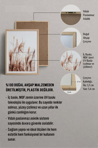 HOMEPACK Ahşap Çerçeveli Tablo Çerçeveli Poster Sanatsal Modern Duvar Dekoru BEK-8048