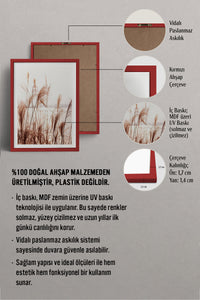 HOMEPACK Ahşap Çerçeveli Tablo Çerçeveli Poster Sanatsal Modern Duvar Dekoru BEK-8048