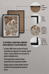HOMEPACK Ahşap Çerçeveli Tablo Çerçeveli Poster Sanatsal Modern Duvar Dekoru BEK-8050