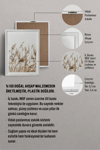 HOMEPACK Ahşap Çerçeveli Tablo Çerçeveli Poster Sanatsal Modern Duvar Dekoru BEK-8051