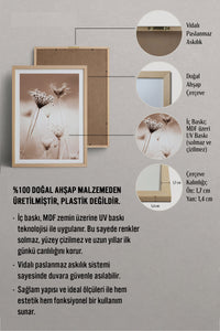 HOMEPACK Ahşap Çerçeveli Tablo Çerçeveli Poster Sanatsal Modern Duvar Dekoru BEK-8053