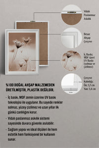 HOMEPACK Ahşap Çerçeveli Tablo Çerçeveli Poster Sanatsal Modern Duvar Dekoru BEK-8053