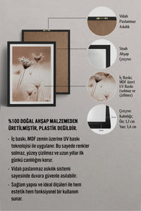 HOMEPACK Ahşap Çerçeveli Tablo Çerçeveli Poster Sanatsal Modern Duvar Dekoru BEK-8053