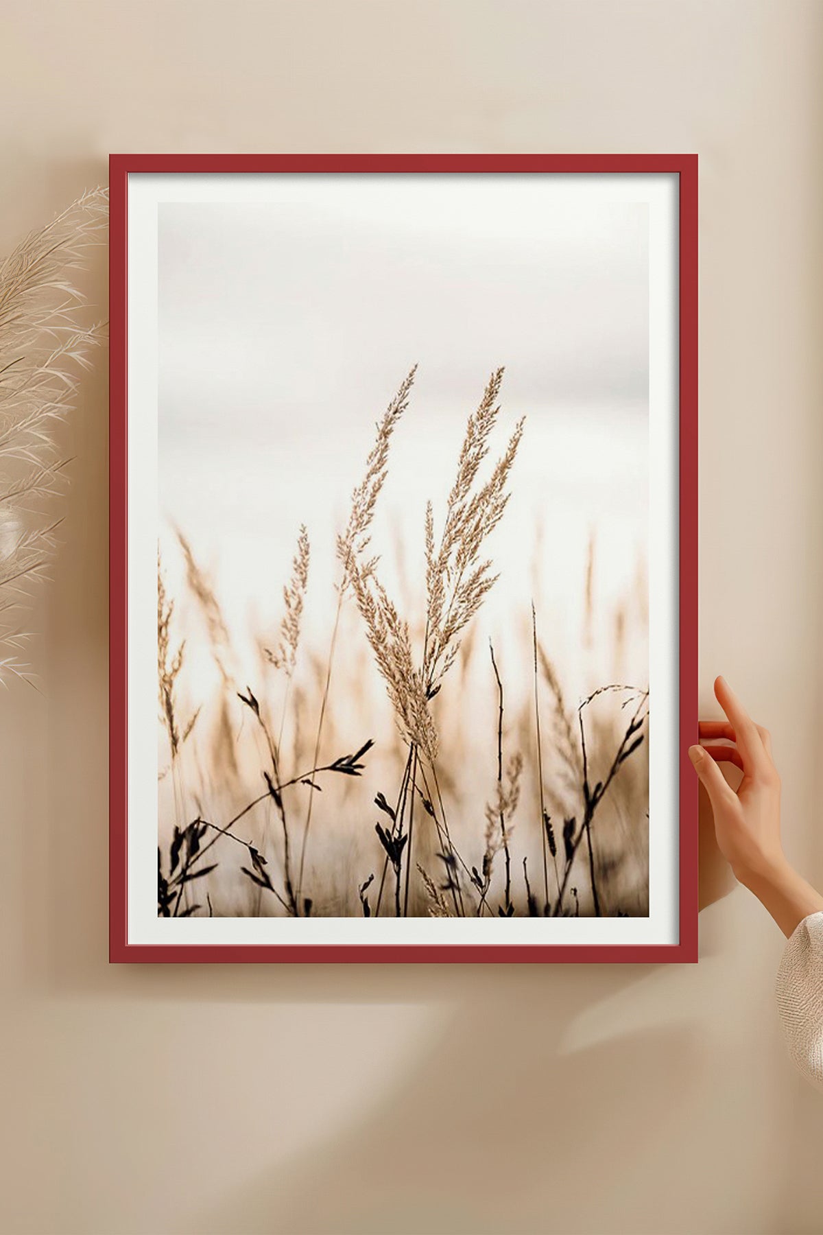 HOMEPACK Ahşap Çerçeveli Tablo Çerçeveli Poster Sanatsal Modern Duvar Dekoru BEK-8054
