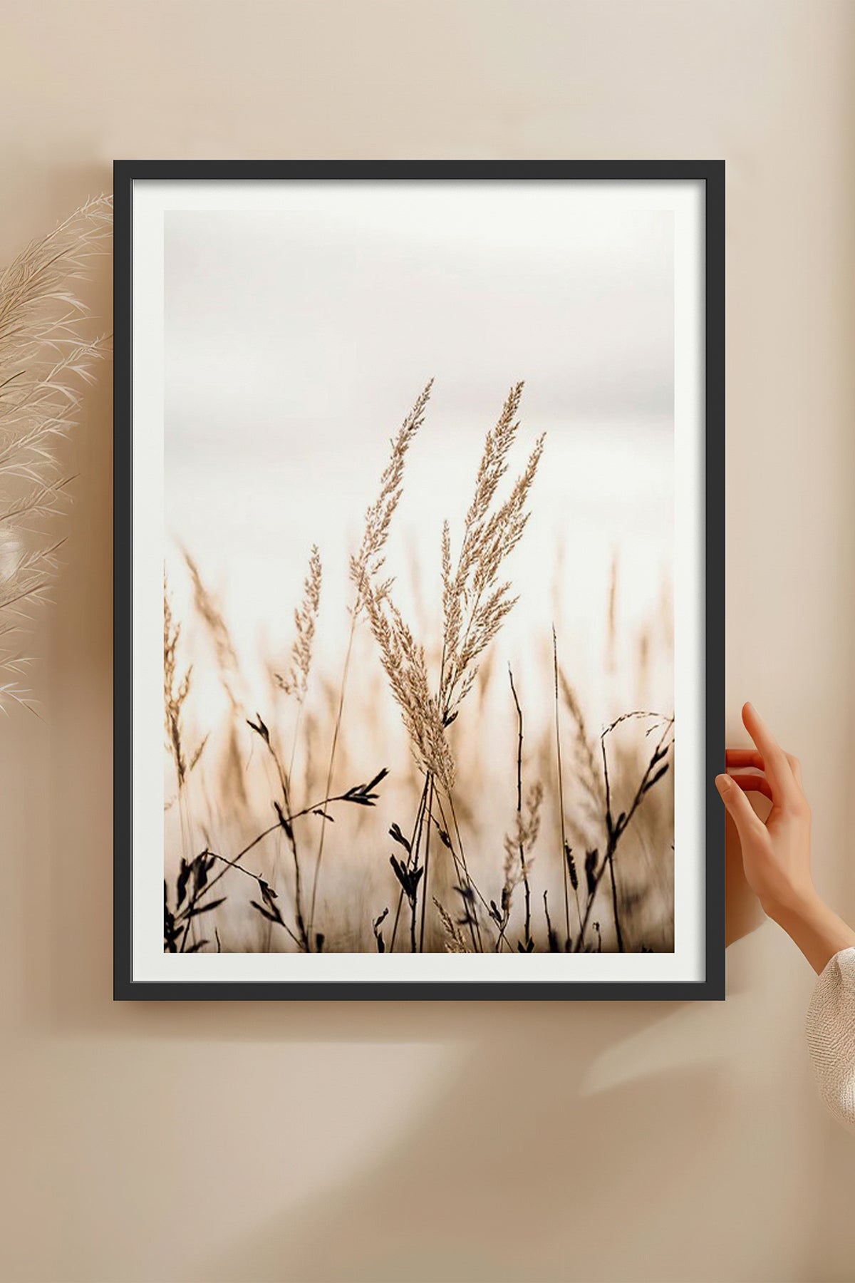 HOMEPACK Ahşap Çerçeveli Tablo Çerçeveli Poster Sanatsal Modern Duvar Dekoru BEK-8054
