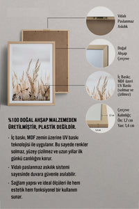 HOMEPACK Ahşap Çerçeveli Tablo Çerçeveli Poster Sanatsal Modern Duvar Dekoru BEK-8054