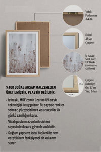 HOMEPACK Ahşap Çerçeveli Tablo Çerçeveli Poster Sanatsal Modern Duvar Dekoru BEK-8055