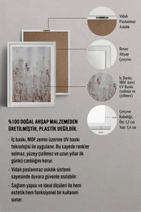 HOMEPACK Ahşap Çerçeveli Tablo Çerçeveli Poster Sanatsal Modern Duvar Dekoru BEK-8055