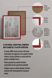 HOMEPACK Ahşap Çerçeveli Tablo Çerçeveli Poster Sanatsal Modern Duvar Dekoru BEK-8055