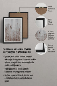 HOMEPACK Ahşap Çerçeveli Tablo Çerçeveli Poster Sanatsal Modern Duvar Dekoru BEK-8055