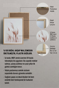 HOMEPACK Ahşap Çerçeveli Tablo Çerçeveli Poster Sanatsal Modern Duvar Dekoru BEK-8056