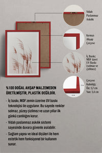 HOMEPACK Ahşap Çerçeveli Tablo Çerçeveli Poster Sanatsal Modern Duvar Dekoru BEK-8056