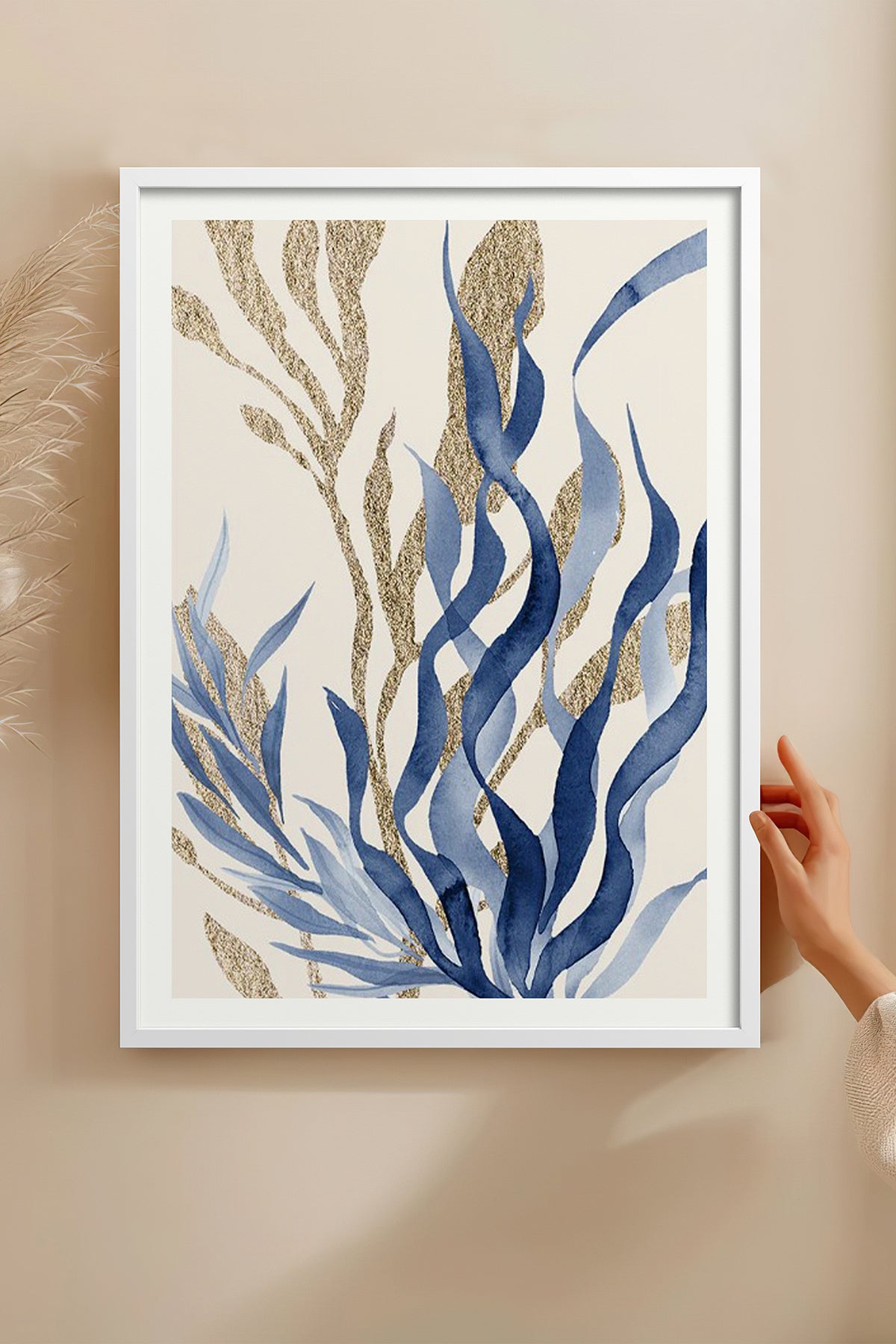 HOMEPACK Ahşap Çerçeveli Tablo Çerçeveli Poster Sanatsal Modern Duvar Dekoru BEK-8059