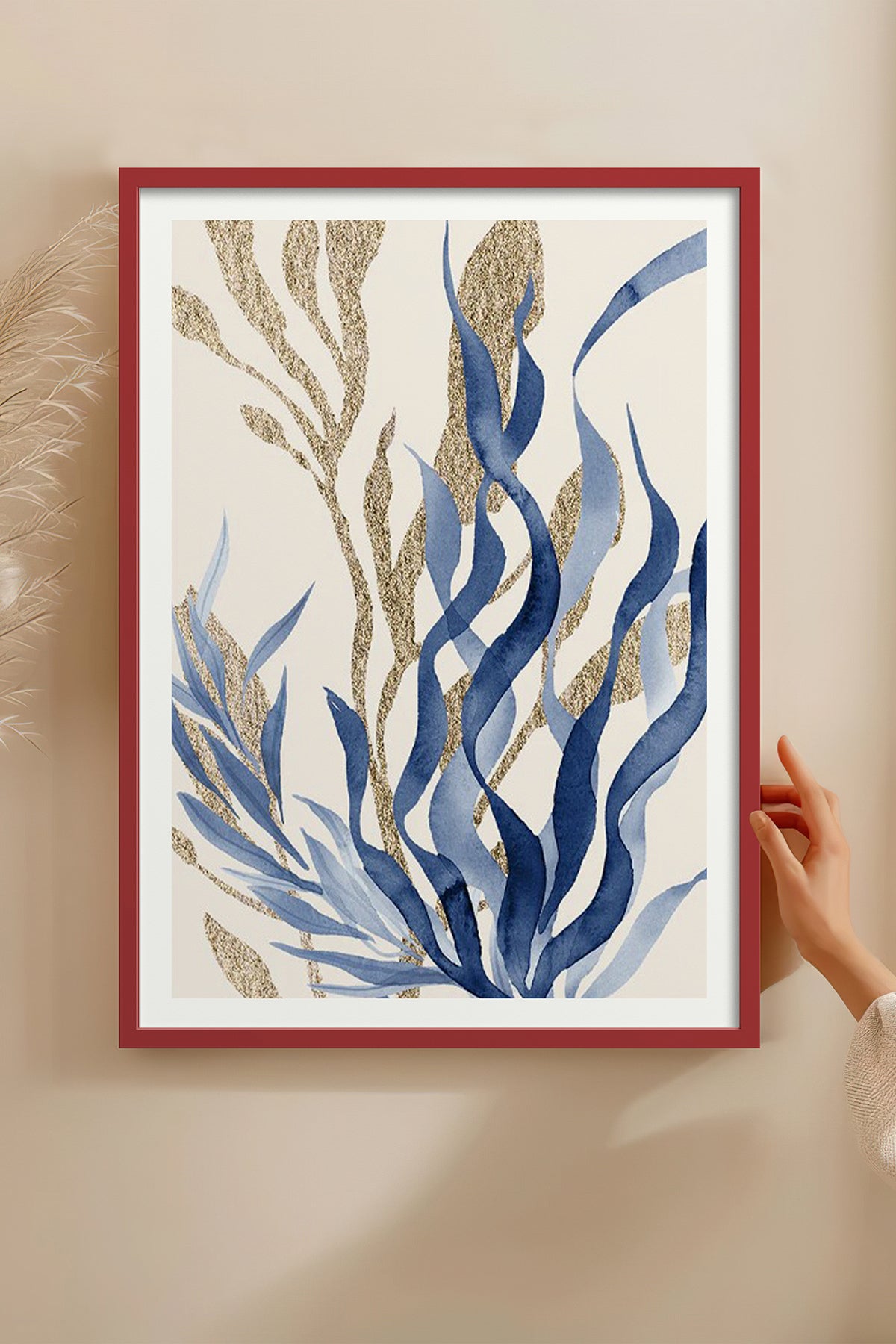 HOMEPACK Ahşap Çerçeveli Tablo Çerçeveli Poster Sanatsal Modern Duvar Dekoru BEK-8059