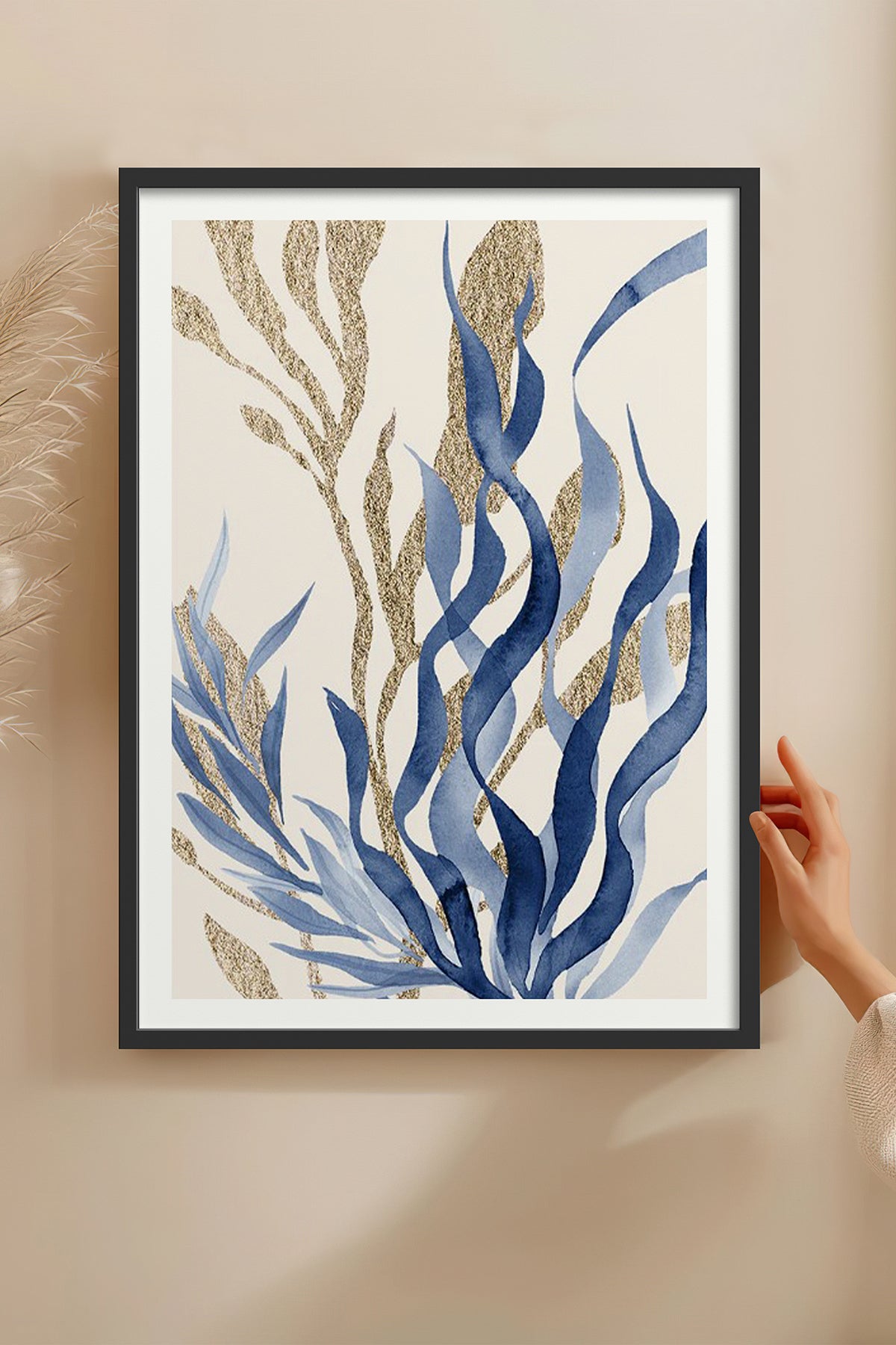 HOMEPACK Ahşap Çerçeveli Tablo Çerçeveli Poster Sanatsal Modern Duvar Dekoru BEK-8059
