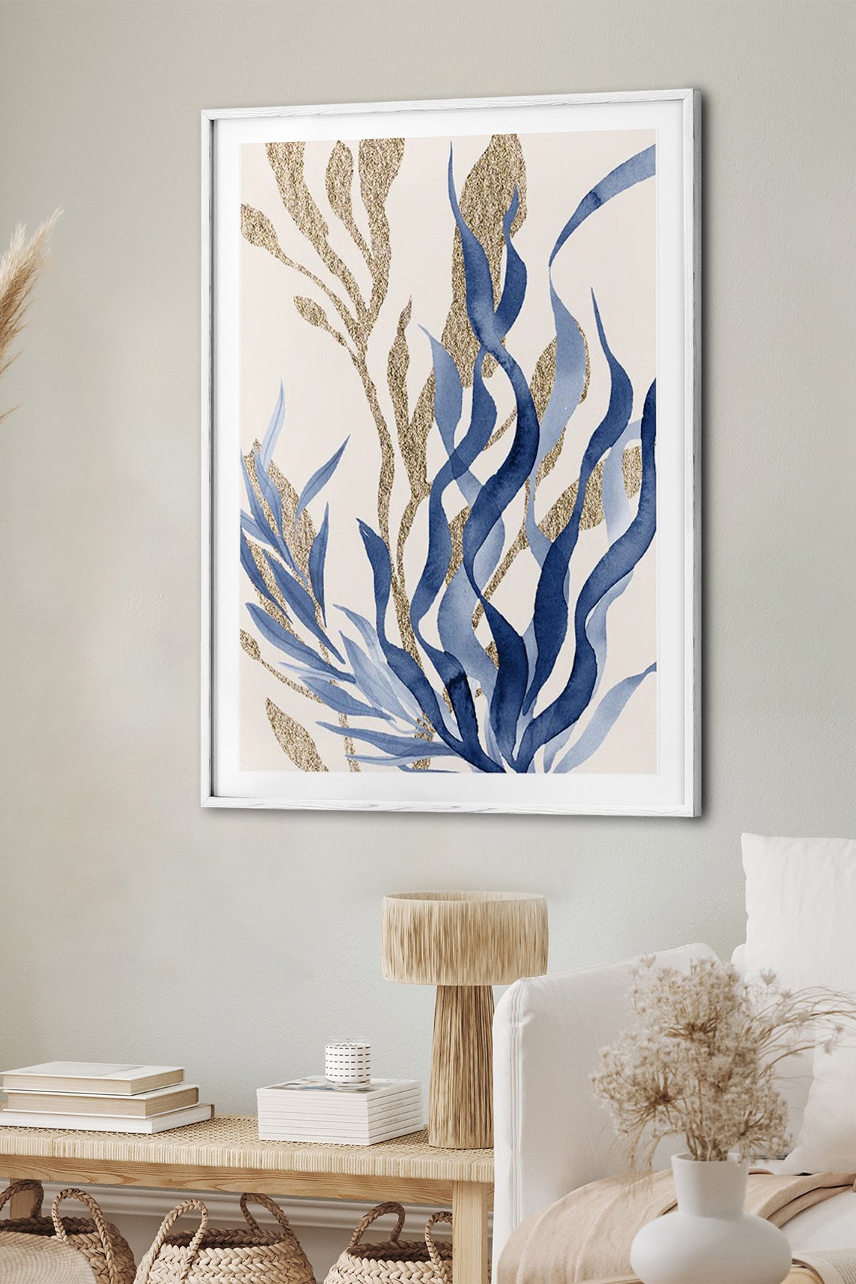 HOMEPACK Ahşap Çerçeveli Tablo Çerçeveli Poster Sanatsal Modern Duvar Dekoru BEK-8059