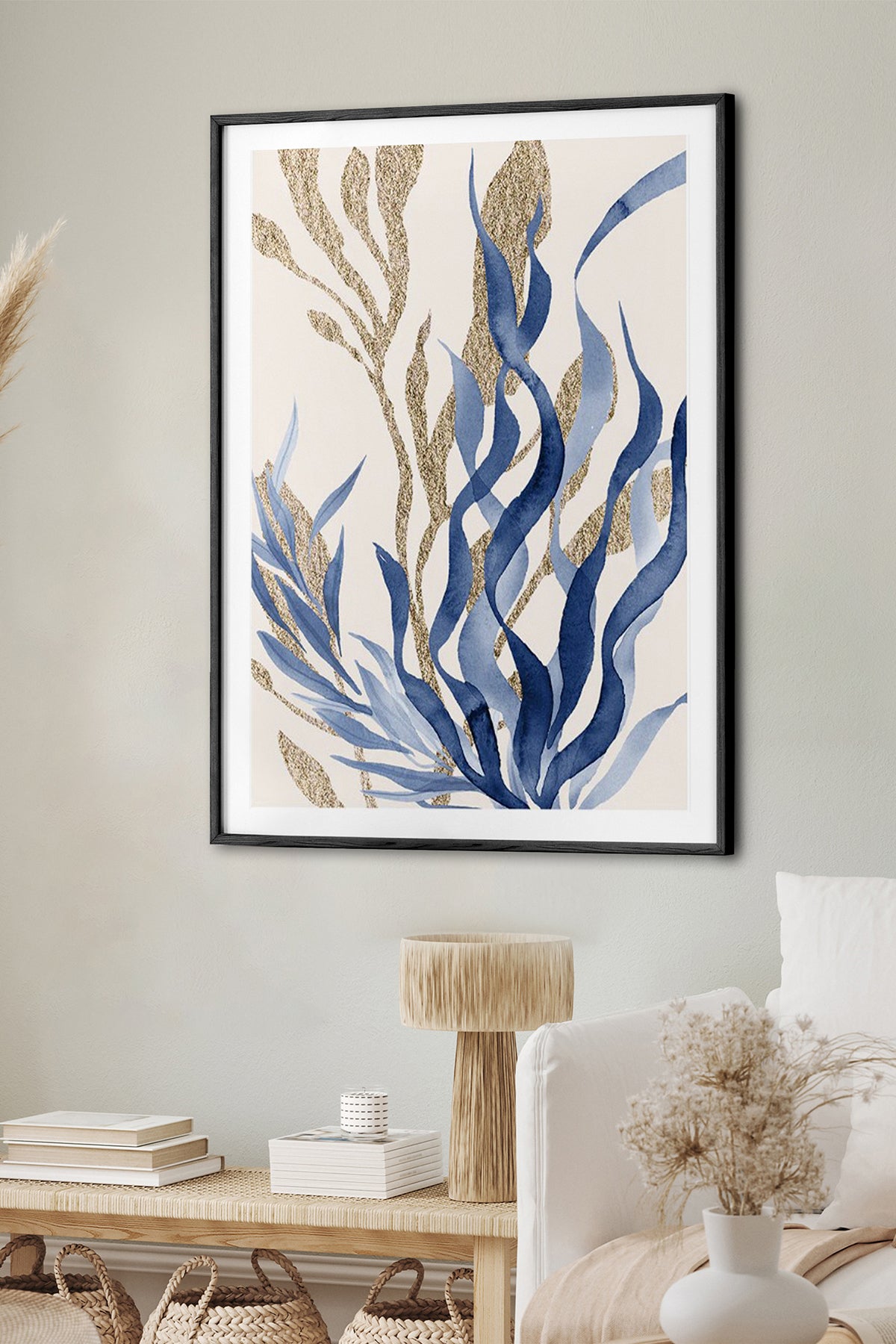 HOMEPACK Ahşap Çerçeveli Tablo Çerçeveli Poster Sanatsal Modern Duvar Dekoru BEK-8059