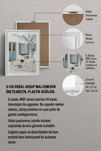 HOMEPACK Ahşap Çerçeveli Tablo Çerçeveli Poster Sanatsal Modern Duvar Dekoru BEK-8061