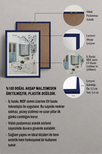 HOMEPACK Ahşap Çerçeveli Tablo Çerçeveli Poster Sanatsal Modern Duvar Dekoru BEK-8061
