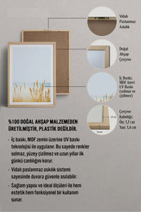 HOMEPACK Ahşap Çerçeveli Tablo Çerçeveli Poster Sanatsal Modern Duvar Dekoru BEK-8063