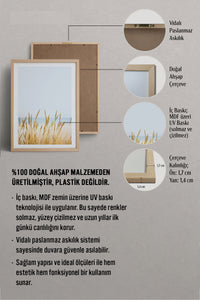 HOMEPACK Ahşap Çerçeveli Tablo Çerçeveli Poster Sanatsal Modern Duvar Dekoru BEK-8064