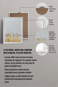 HOMEPACK Ahşap Çerçeveli Tablo Çerçeveli Poster Sanatsal Modern Duvar Dekoru BEK-8064