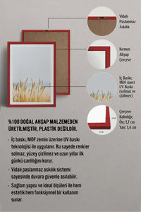 HOMEPACK Ahşap Çerçeveli Tablo Çerçeveli Poster Sanatsal Modern Duvar Dekoru BEK-8064