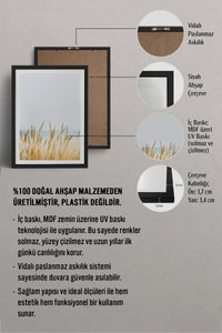 HOMEPACK Ahşap Çerçeveli Tablo Çerçeveli Poster Sanatsal Modern Duvar Dekoru BEK-8064