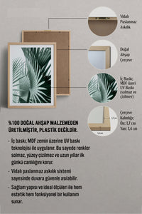 HOMEPACK Ahşap Çerçeveli Tablo Çerçeveli Poster Sanatsal Modern Duvar Dekoru BEK-8065