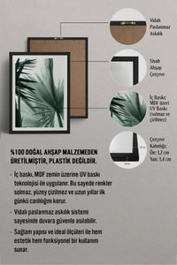 HOMEPACK Ahşap Çerçeveli Tablo Çerçeveli Poster Sanatsal Modern Duvar Dekoru BEK-8066