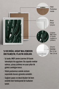 HOMEPACK Ahşap Çerçeveli Tablo Çerçeveli Poster Sanatsal Modern Duvar Dekoru BEK-8067