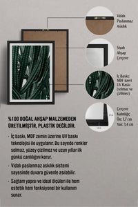 HOMEPACK Ahşap Çerçeveli Tablo Çerçeveli Poster Sanatsal Modern Duvar Dekoru BEK-8067