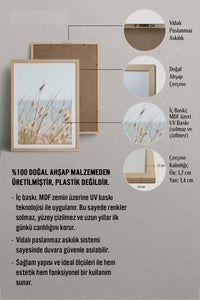 HOMEPACK Ahşap Çerçeveli Tablo Çerçeveli Poster Sanatsal Modern Duvar Dekoru BEK-8069