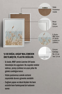 HOMEPACK Ahşap Çerçeveli Tablo Çerçeveli Poster Sanatsal Modern Duvar Dekoru BEK-8069