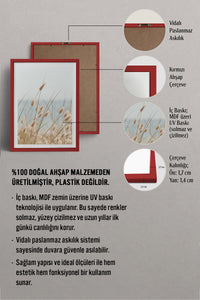 HOMEPACK Ahşap Çerçeveli Tablo Çerçeveli Poster Sanatsal Modern Duvar Dekoru BEK-8069