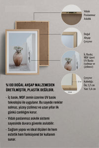 HOMEPACK Ahşap Çerçeveli Tablo Çerçeveli Poster Sanatsal Modern Duvar Dekoru BEK-8070