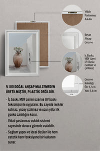 HOMEPACK Ahşap Çerçeveli Tablo Çerçeveli Poster Sanatsal Modern Duvar Dekoru BEK-8070