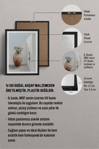 HOMEPACK Ahşap Çerçeveli Tablo Çerçeveli Poster Sanatsal Modern Duvar Dekoru BEK-8070
