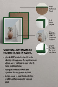 HOMEPACK Ahşap Çerçeveli Tablo Çerçeveli Poster Sanatsal Modern Duvar Dekoru BEK-8070