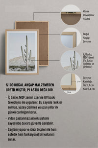 HOMEPACK Ahşap Çerçeveli Tablo Çerçeveli Poster Sanatsal Modern Duvar Dekoru BEK-8071