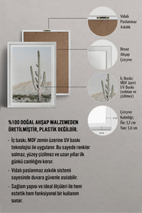 HOMEPACK Ahşap Çerçeveli Tablo Çerçeveli Poster Sanatsal Modern Duvar Dekoru BEK-8071