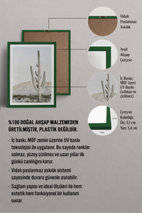 HOMEPACK Ahşap Çerçeveli Tablo Çerçeveli Poster Sanatsal Modern Duvar Dekoru BEK-8071