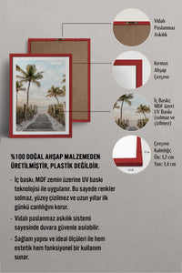 HOMEPACK Ahşap Çerçeveli Tablo Çerçeveli Poster Sanatsal Modern Duvar Dekoru BEK-8072